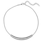 Napier Curved Bar Necklace, Women's, Silver