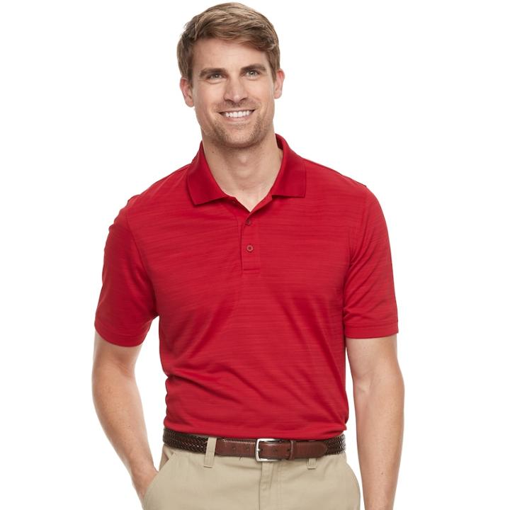 Men's Croft & Barrow&reg; Cool & Dry Classic-fit Space-dye Performance Polo, Size: Xxl, Dark Red
