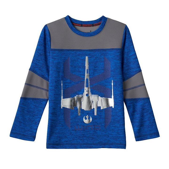 Boys 4-7x Star Wars A Collection For Kohl's X-wing Fighter Space-dyed Tee, Boy's, Size: 4, Med Blue
