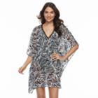 Women's Beach Scene Printed Caftan Cover-up, Size: Xl, Oxford