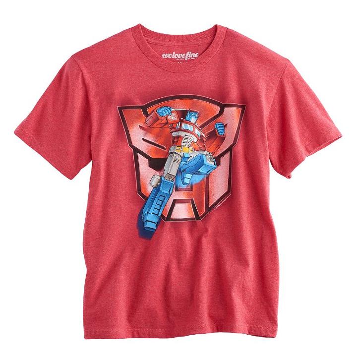 Boys 8-20 Optimus Prime Transformers Tee, Boy's, Size: Xl, Light Red