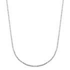 Everlasting Gold 14k White Gold Crisscross Chain Necklace - 18 In, Women's, Size: 18, Silver