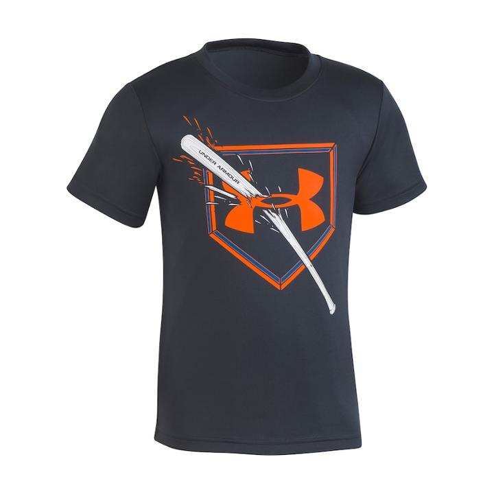 Boys 4-7 Under Armour Shield Bat Graphic Tee, Size: 7, White