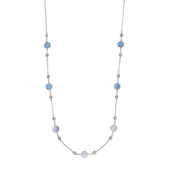 Silver Tone Long Beaded Necklace, Women's