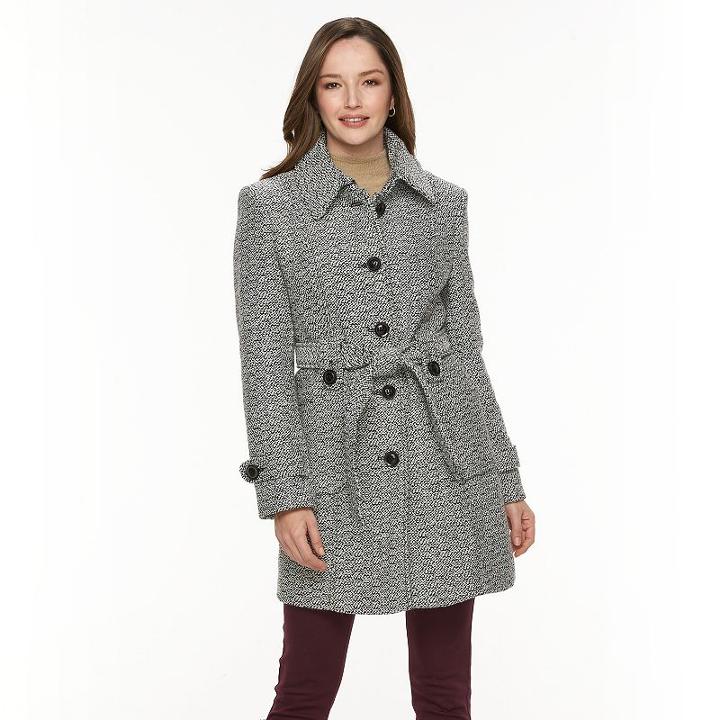 Women's Gallery Tweed Wool Blend Jacket, Size: Large, Multicolor