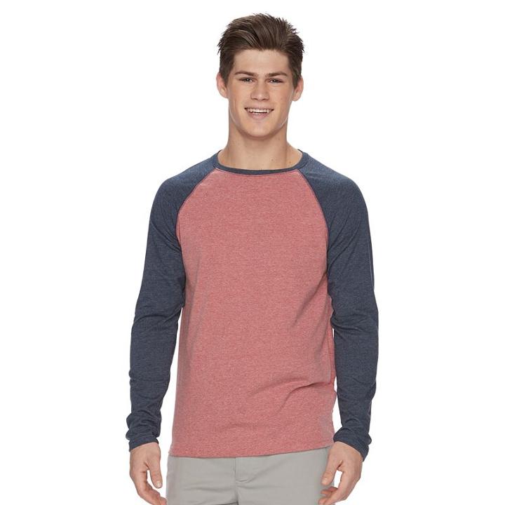 Big & Tall Urban Pipeline&reg; Ultimate Raglan Tee, Men's, Size: Xl Tall, Red