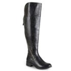 Journee Collection Plica Women's Knee-high Boots, Girl's, Size: 6.5, Black