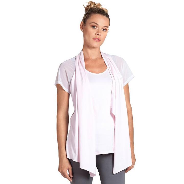 Women's Tail Mock-layer Yoga Top, Size: Xl, Pink