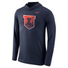 Men's Nike Illinois Fighting Illini Dri-fit Hooded Tee, Size: Xl, Blue (navy)