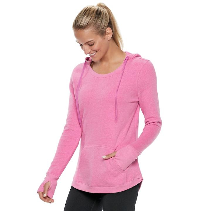 Women's Tek Gear&reg; Thumb Hole Hoodie, Size: Xl, Brt Purple