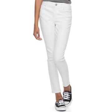 Juniors' So&reg; Low Rise Jeggings, Teens, Size: 15, White