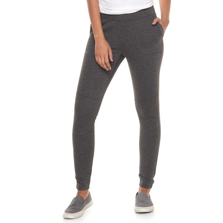 Women's Sonoma Goods For Life&trade; Pull-on Skinny Ponte Pants, Size: Large, Dark Grey