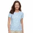 Women's Croft & Barrow&reg; Essential Classic Crewneck Tee, Size: Xxl, Turquoise/blue (turq/aqua)