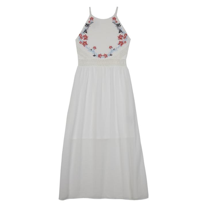 Girls 7-16 Iz Amy Byer Embroidered Maxi Dress, Size: 12, White