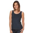 Women's Croft & Barrow&reg; Essential Scoopneck Tank, Size: Xl, Blue