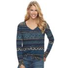 Women's Sonoma Goods For Life&trade; Essential V-neck Tee, Size: Medium, Blue (navy)