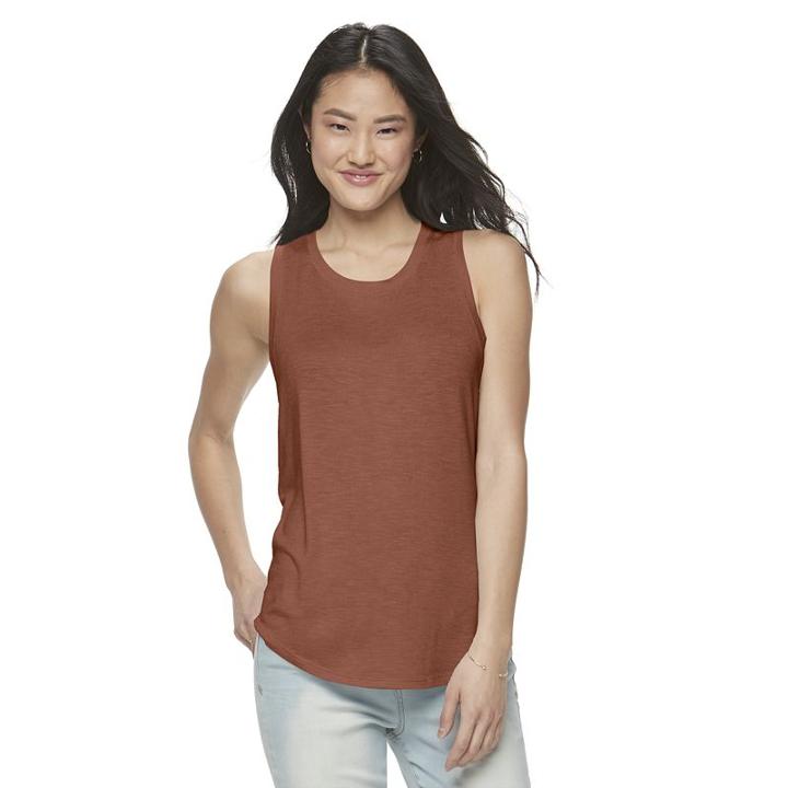 Juniors' Mudd&reg; Muscle Tank, Girl's, Size: Large, Orange