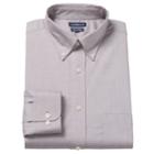 Men's Croft & Barrow&reg; True Comfort Fitted Oxford Stretch Dress Shirt, Size: 18.5-34/35, Dark Brown