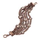 Simply Vera Vera Wang Station Multi Strand Chain Bracelet, Women's, Dark Beige