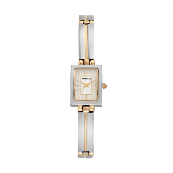 Armitron Women's Two Tone Half-bangle Watch - 75/5331svttkt, Size: Small, Multicolor