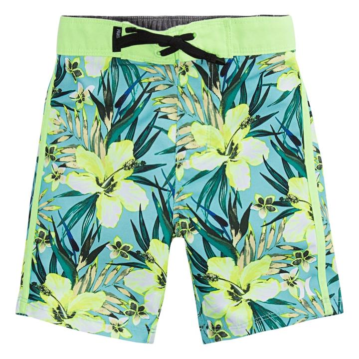 Toddler Boy Hurley Garden Floral Board Shorts, Size: 2t, White
