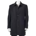 Men's Chaps Classic-fit Wool-blend Top Coat, Size: 44 Long, Grey (charcoal)