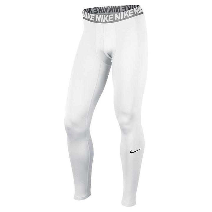 Men's Nike Dri-fit Base Layer Compression Warm Tights, Size: Xxl, White