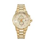 Citizen Eco-drive Nighthawk Crystal Stainless Steel Chronograph Watch - Fb3002-53p, Adult Unisex, Gold