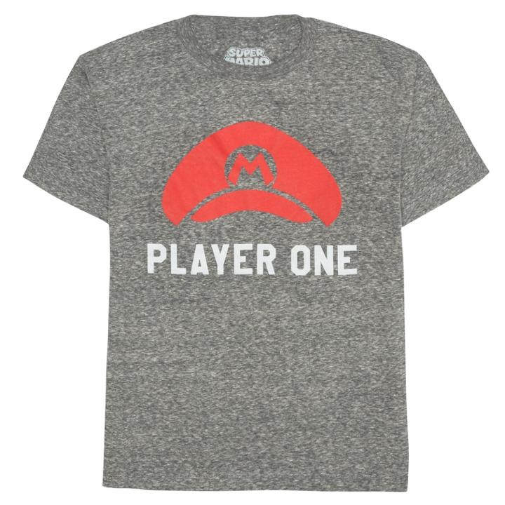 Boys 8-20 Super Mario Bros. Tee, Size: Medium, Grey