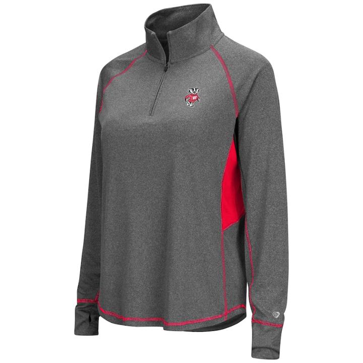 Women's Wisconsin Badgers Sabre Pullover, Size: Xxl, Light Grey