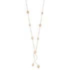 Gold Tone Disc Long Y Necklace, Women's
