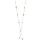 Gold Tone Disc Long Y Necklace, Women's