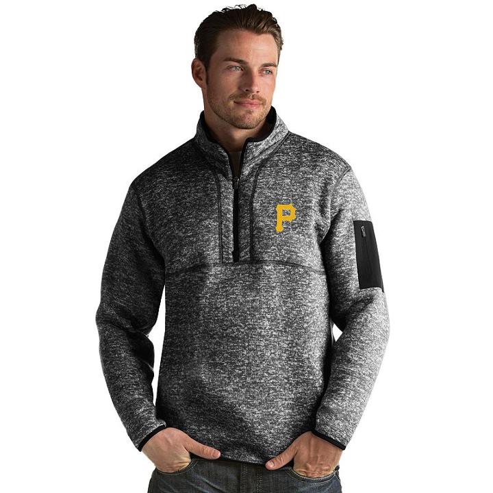 Men's Antigua Pittsburgh Pirates Fortune Pullover, Size: Large, Black
