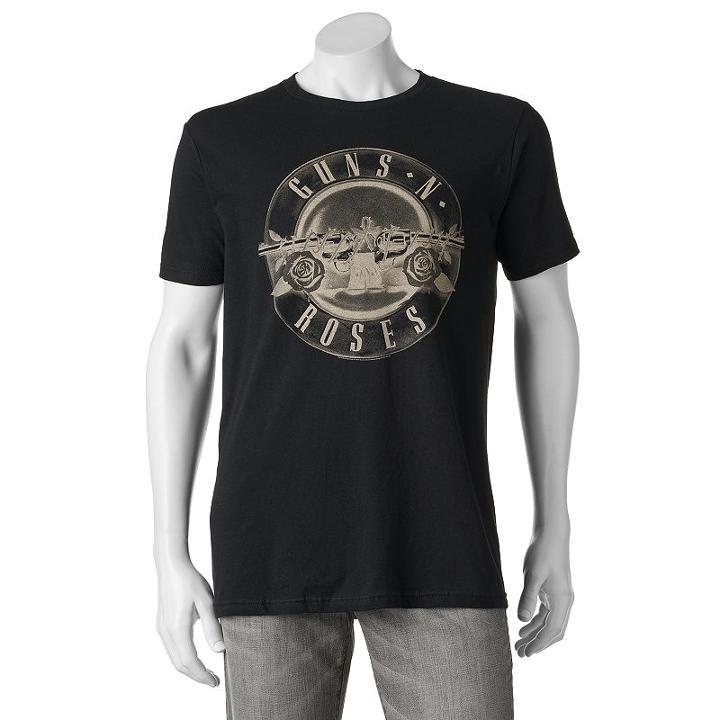Men's Guns N' Roses Bullet Tee, Size: Xxl, Black