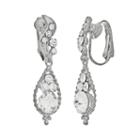 Crystal Allure Teardrop Earrings, Women's, White