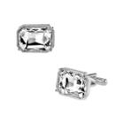 1928 Rectangle Cuff Links, Men's, White