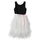 Girls 7-16 Lilt Lace Fairy Hem Dress, Girl's, Size: 7, Grey (charcoal)