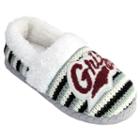 Women's Montana Grizzlies Striped Sweater Slipers, Size: Xl, White
