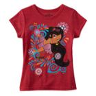 Disney's Elena Of Avalor Girls 4-6x Floral Tee, Size: 4, Brt Red
