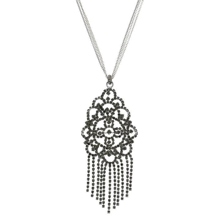 Simply Vera Vera Wang Nickel Free Geometric Pendant Necklace, Women's, Black
