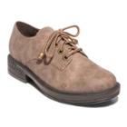2 Lips Too Too Ronda Women's Oxford Shoes, Size: Medium (8.5), Beig/green (beig/khaki)
