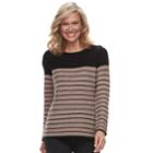 Women's Croft & Barrow Seed-stitch Crewneck Sweater, Size: Xl, Beige Over