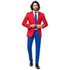 Men's Opposuits Slim-fit Spider-man Suit & Tie Set, Size: 50 - Regular, Red Blue