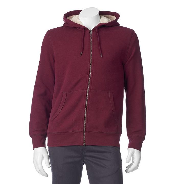 Big & Tall Sonoma Goods For Life&trade; Sherpa Fleece Hoodie, Men's, Size: 3xl Tall, Red