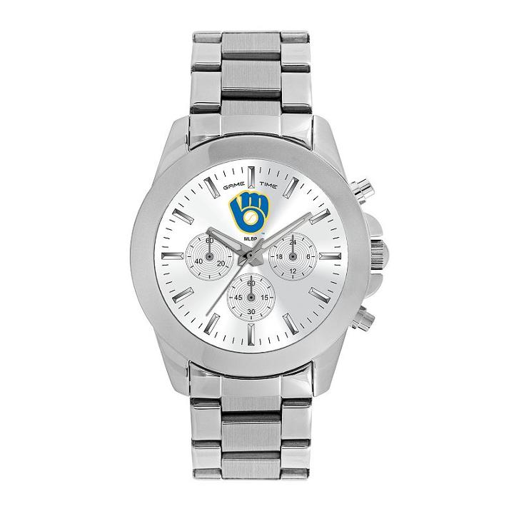 Women's Game Time Milwaukee Brewers Knockout Watch, Silver