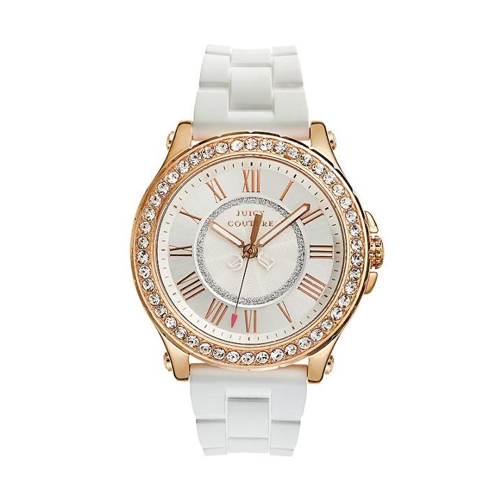 Juicy Couture Pedigree Women's Crystal Watch - 1901052, Size: Medium, White