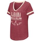 Women's Campus Heritage Alabama Crimson Tide Gunther Jersey Tee, Size: Small, Dark Red