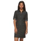 Women's Sharagano Career Denim Shirt Dress, Size: 4, Black