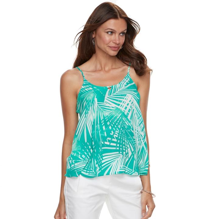 Women's Apt. 9&reg; Keyhole Georgette Cami, Size: Small, Turquoise/blue (turq/aqua)