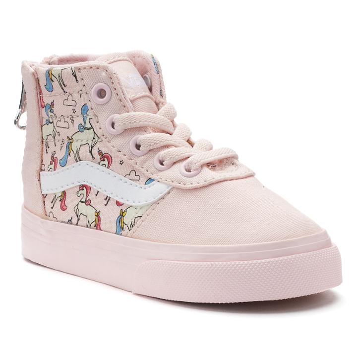 Vans My Maddie Zip Toddler Girls' High Top Sneakers, Size: 7 T, White
